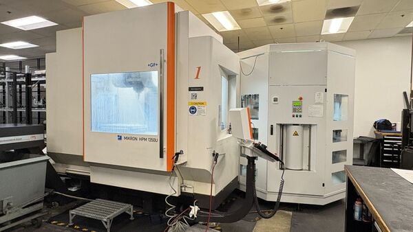 Mikron #HPM-1350U, 5-Axis CNC vertical machining center, 53.1" X, 45.2" Y, 27.5" Z, 10000 RPM, HSK-A100, 45.6