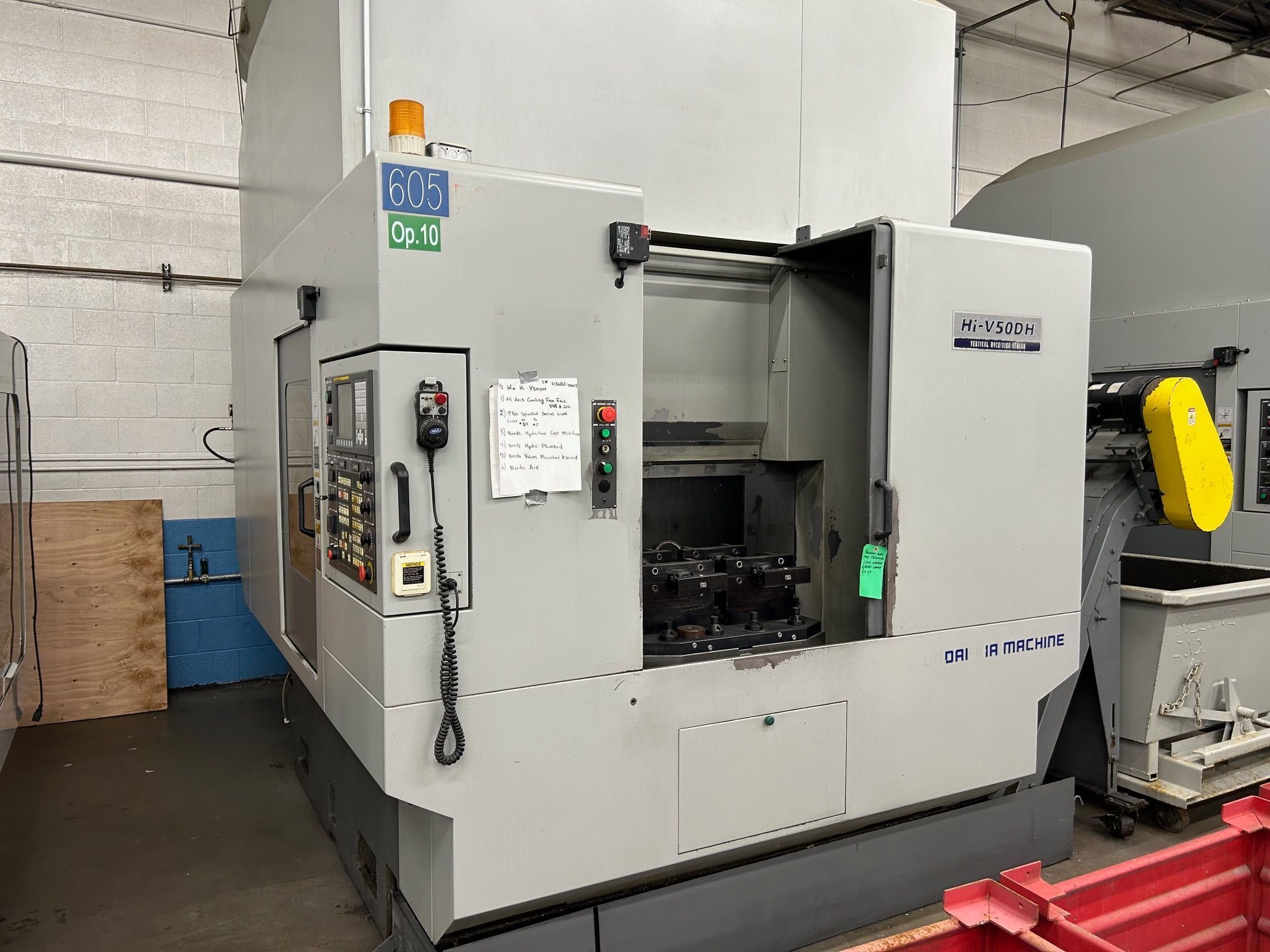 Hyundai Kia #HI-V50DH, CNC vertical machining center, Fanuc 0i-MC, 23.6" X, 18.1" Y, 22.4" Z, 12000 RPM, 24