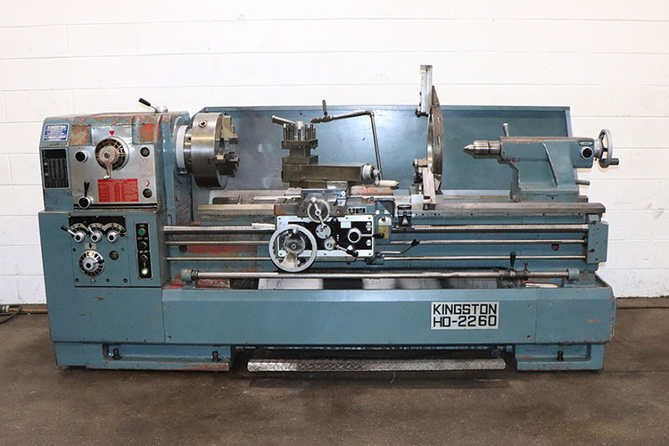 22" x 60" Kingston #HD2260, engine lathe, 13" swing over cross slide, 31" swing in gap, 4.125" hole