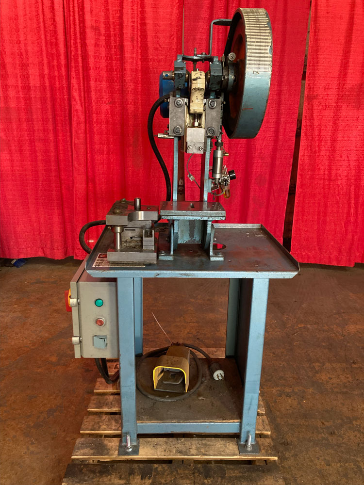 4 Ton, Azimuth #4-SP, mechanical punch press, 2" stroke, 8" shut height, 1-1/2" adj., 9" x 6" bed, 4" throat