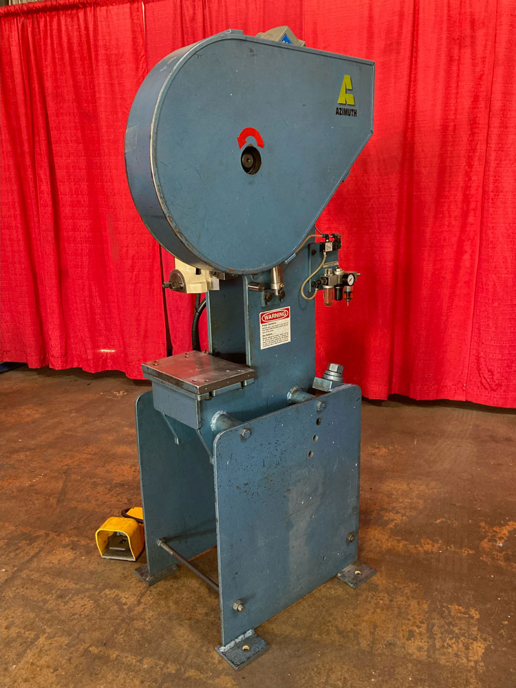 8 Ton, Azimuth #8-SP, mechanical punch press, 1-1/2" stroke, 8-3/4" shut height, 1-1/2" adj., 12" x 8" bed