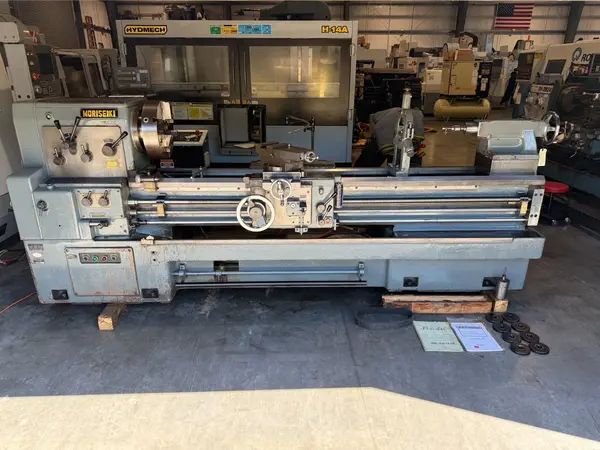 24" x 80" Mori Seiki #MH-2000, engine lathe, 16" swing over cross slide, 3-1/8" bore, A1-8, 27-1205 RPM, 10