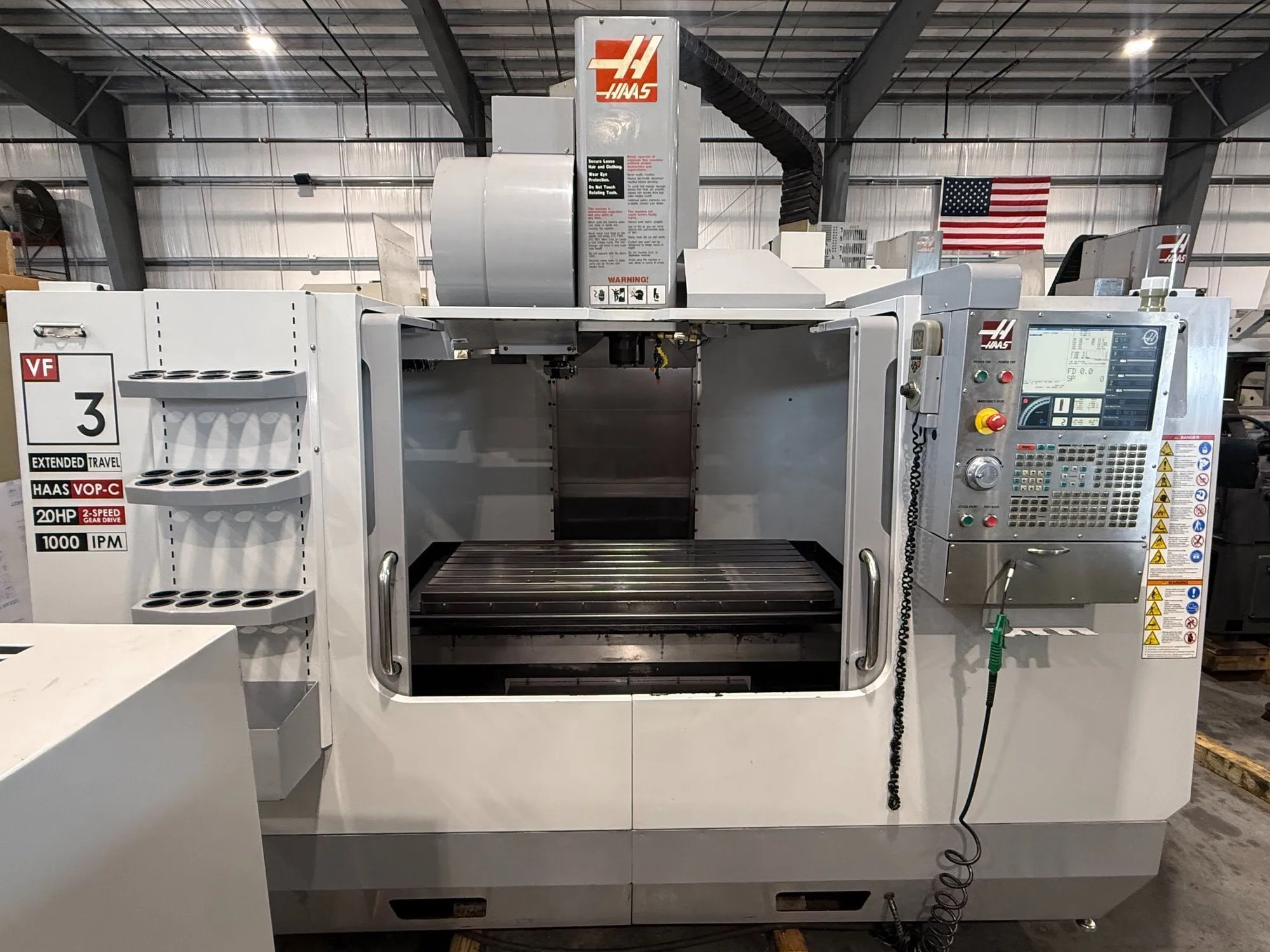 Haas #VF-3BYT, CNC vertical machining center, 24 automatic tool changer, 40" X, 26" Y, 25" Z, 7500 RPM