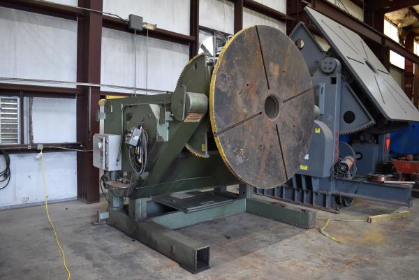 40000 lb. Aronson #HD400A, welding positioner, 84" round table, powered gear tilt, variable speed rotation