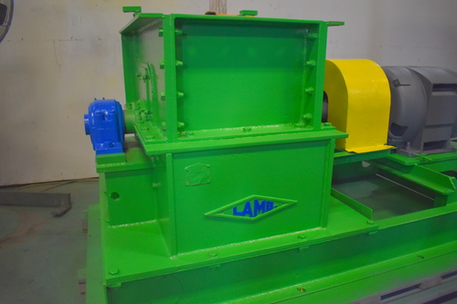 Lamb, Swing Hammer Hog, 23" x 26" drop feed opening, 5" x 42" air-swept bottom discharge, 125 HP, 1780 RPM