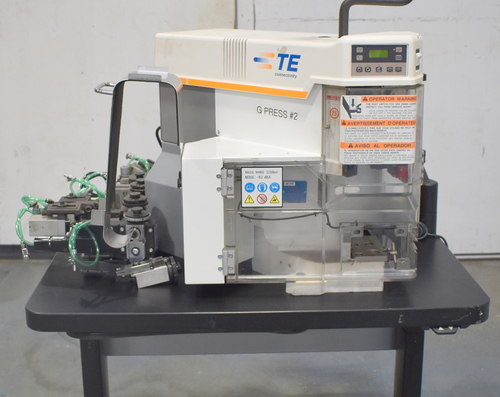 TE Connectivity #2217000-1-B, Model G II Terminator Wire Crimping Machine, benchtop, 240 V., 3 Amps, 1 Ph.