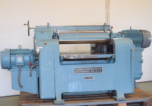 36" x 7" Newman Whitney #S-970, Double Surfacer Planer, helical heads, 40 HP & 30 HP, 3500 RPM, 33-98 FPM