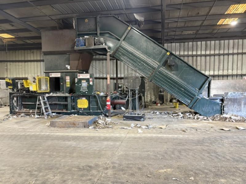 International Baler #TR-9-75, 2-ram baler, 75 HP, 9" main cylinder, 8" eject cylinder, 45" x 58" opening, 70"