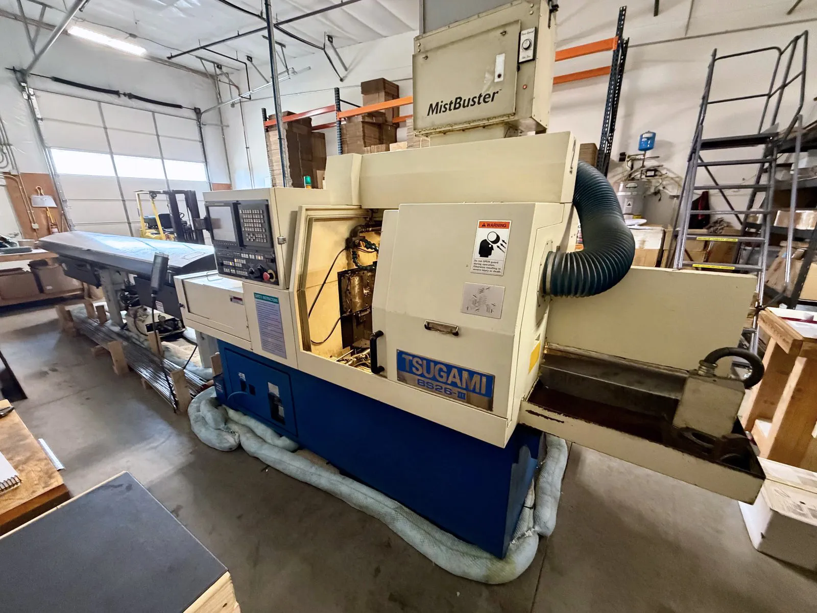 Tsugami #BS-26-III, CNC swiss lathe, 1.02" bar, 8.25" length, 200-7000 RPM, 8 HP, 7-Axis, Fanuc 18i-T, LNS