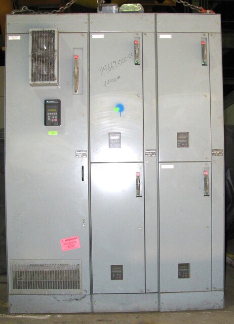 150 HP Allen-Bradley, 1336S-B150-AN-EN4, Variable Frequency Drive, (4) additional 3/4 HP variable frequency
