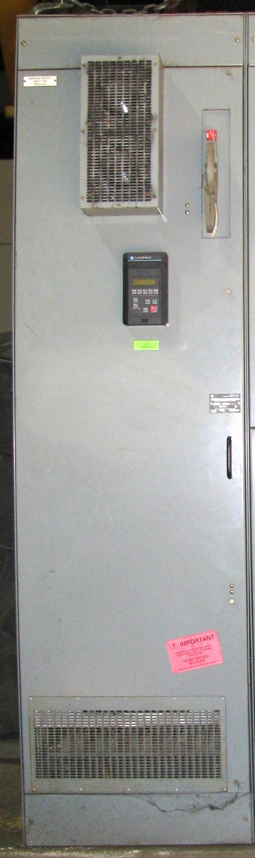 150 HP Allen-Bradley, 1336S-B150-AN-EN4, AC Variable Frequency Drive in MCC Floor Mounted Enclosure, 600 amp