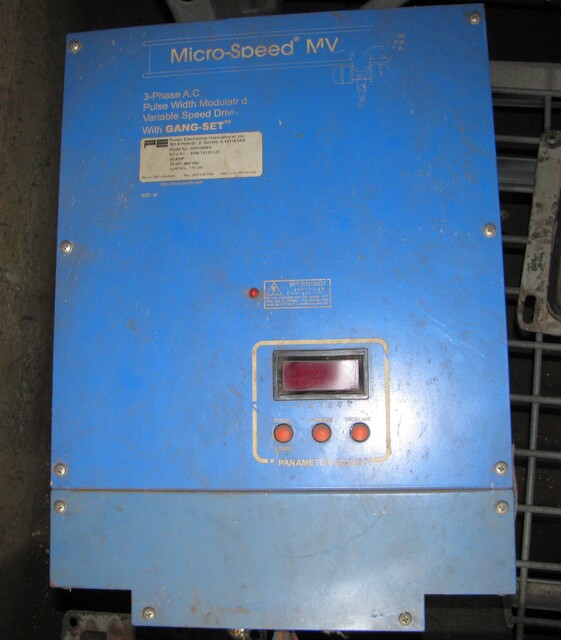 30 HP, Power Electronics International, MMV3046H, Pulse Width Modulated AC Variable Frequency Drive, 460 VAC