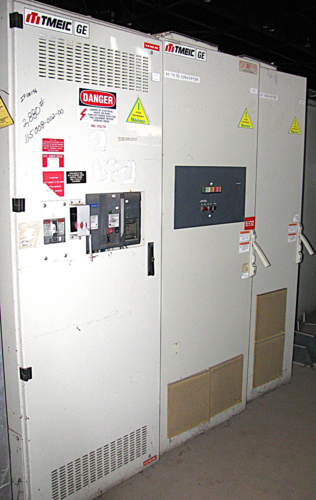 TMEIC, ac to dc variable frequency drive i, 300 amp drive, 1600 amp molded case circuit breaker