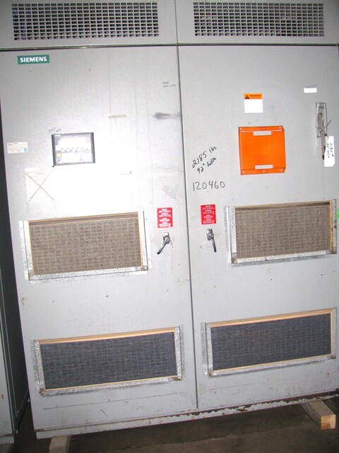 600 HP Siemens, Sinamics-6SL3310-1GE37-5AA3, Variable Voltage Drive, 745 amps, 460 Volt, 2012, (3 available)