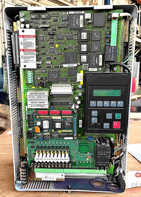 10 HP Allen-Bradley, 1336T, AC Variable Frequency Drive in Enclosure, 0-460 Volt, 13.9 amps, (3 available)