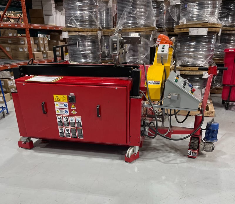 Nicoletti #CD-15/M3/BM, Cable Winding Machine, 3,000 kg drum capacity, 23.62"-63" drum diameter, 15.35"-44.5"