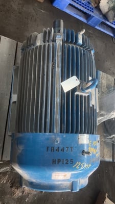 125 HP 900 RPM Teco Westinghouse, Frame 447T, TEFC, 1.15 service factor, 460 Volts