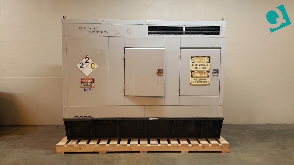 30 KW Kohler #30DSJ, diesel generator, John Deere 4039 engine, 33 KW, 839 hours, AS IS