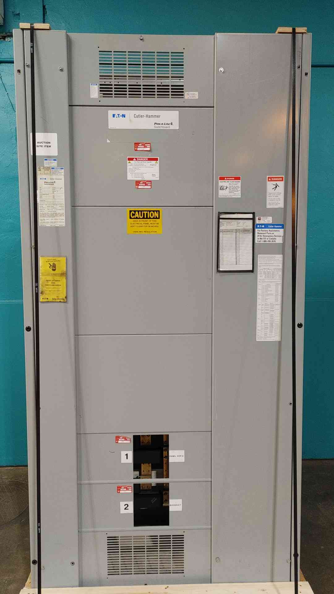 1200 Amps, Eaton Cutler-Hammer, Pow-R-Line C Switchboard, 480Y/277 Volts, 3 Phase, 4 Wire, main