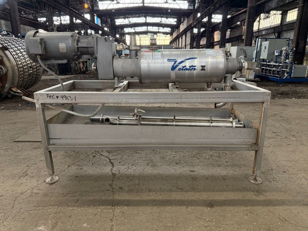 4.2 sq.ft., Votator II Waukesha Cherry Burrel #6X36V11, Scraped Surface Heat Exchanger, 6" diameter x 36"