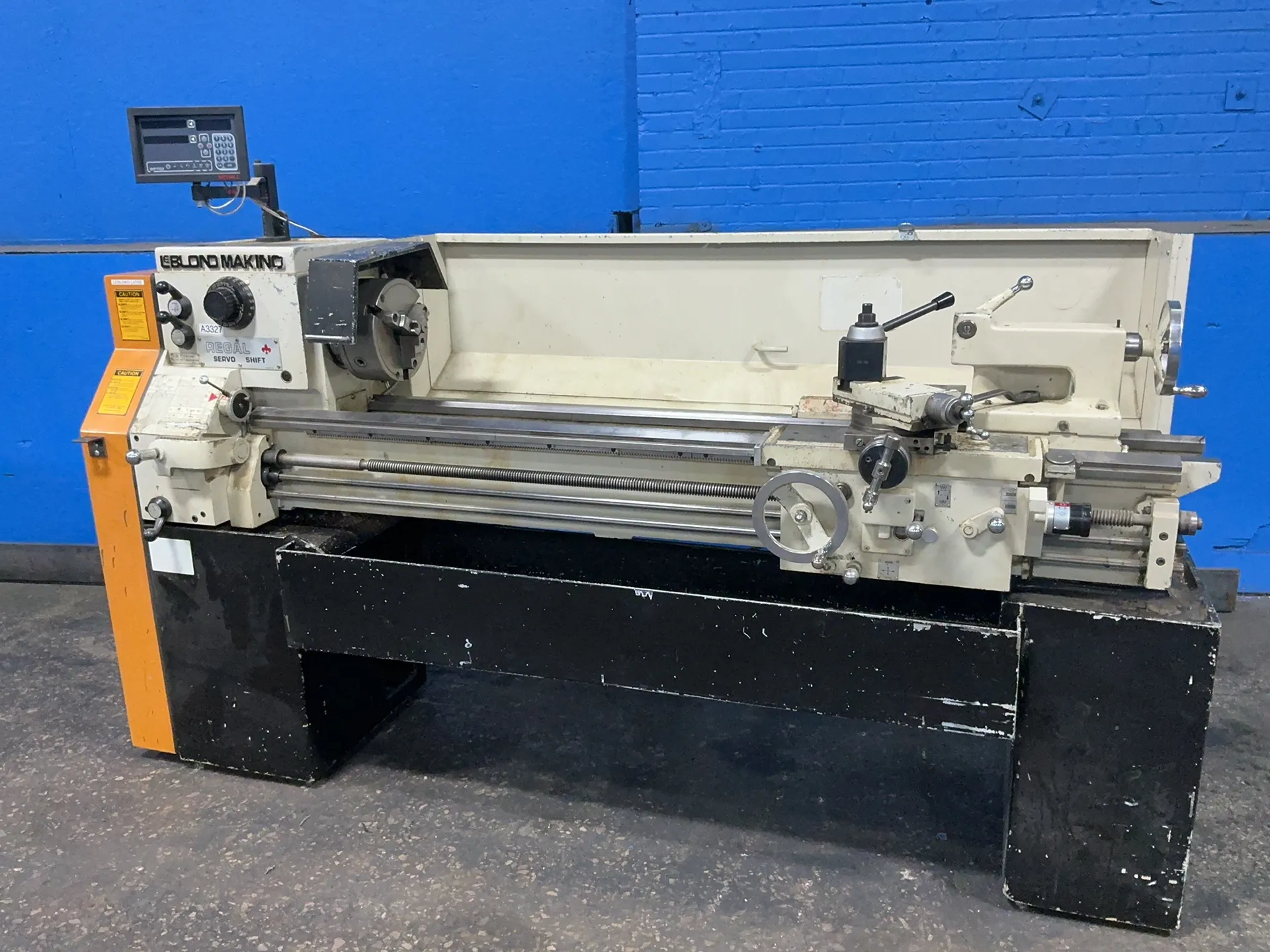 15" x 54" LeBlond Makino #15-Regal, Engine Lathe, 2" bore, 10" 3-jaw chuck, Newall digital read out, tool