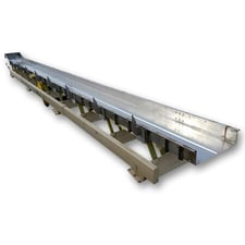 24" wide x 34' 5" long, Cardwell Vib-O-Vey #VCI659, Stainless Steel vib.shaker conveyor, used, #14691