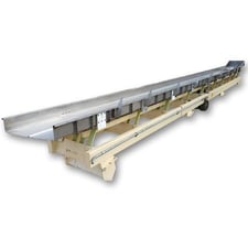 24" wide x 34' 7" long, Cardwell #VCI659, Stainless Steel vibrating shaker conveyor, 7.5HP, #14692