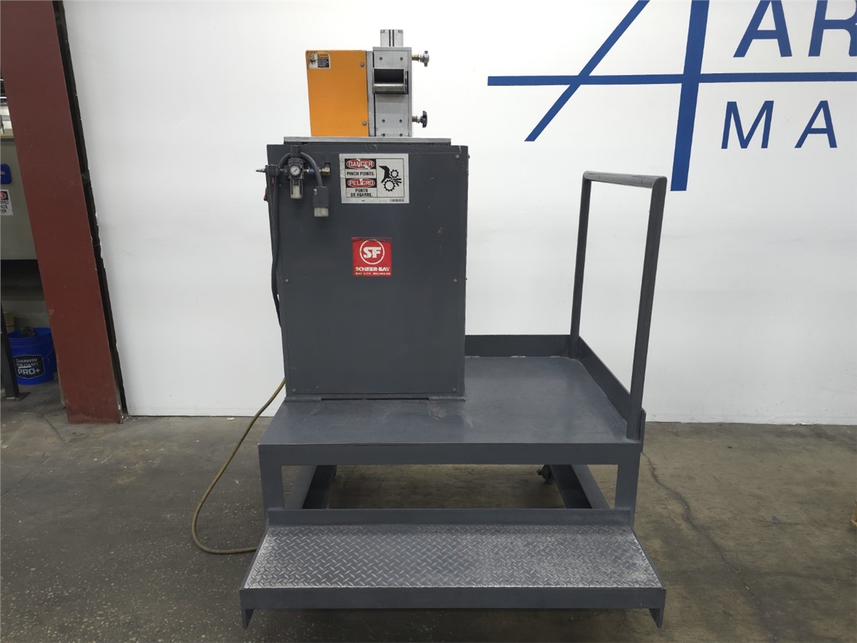 4" Scheer Bay #SGS-100ST, strand pelletizer, 2 HP DC, 20 knife helical rotor, 74" infeed H, 54" discharge H