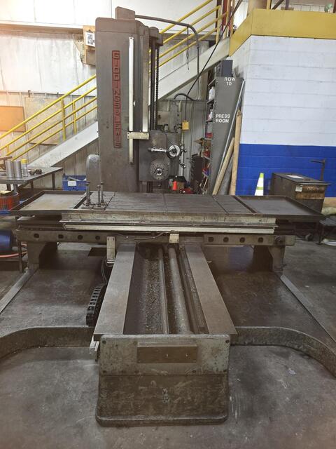 3" Giddings & Lewis #300, table type horizontal boring mill, 24" spindle travel, 22-1600 RPM, 36 speed