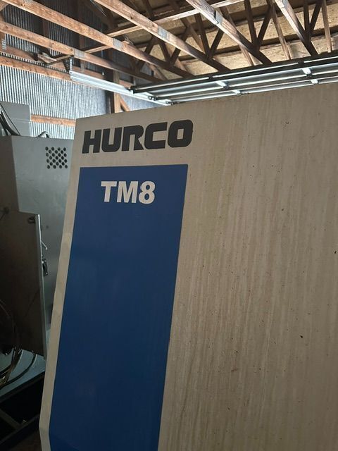 Hurco #TM8, CNC lathe, 21.6" swing, 8" chuck, 2.4" bore, 2" bar, 12" turning diameter, 18.8" turning length
