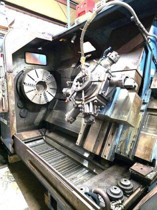Mori Seiki #SL-8C, CNC lathe, 39.3" swing, 35.4" turning diameter, 43.3" centers, 14.5" bore, 10-370 RPM, 60