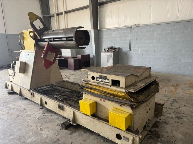 20,000 lb. Perfecto, Mandrel Uncoiler & Coil Car, 48" width, 19.5"-24.5" ID, 60" outside dimensions, V-type