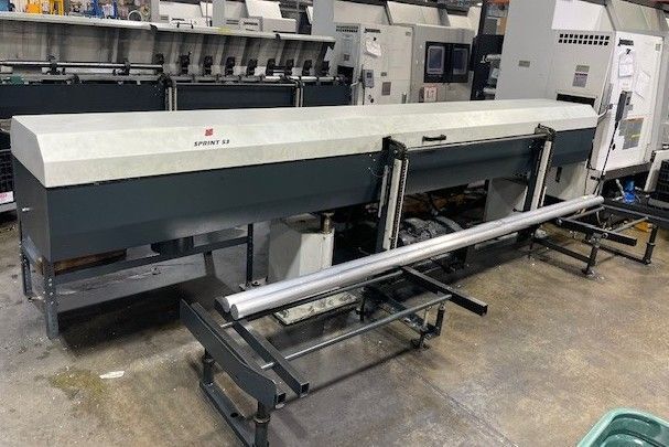 LNS #SPRINT-S3, magazine bar loader, 3.125" capacity, 12' bar length, lower material rack & bar elevator, 2022