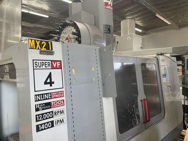 Haas #VF-4SS, CNC vertical machining center, 50" X, 20" Y, 25" Z, 12,000 RPM, CT40, 24 automatic tool