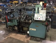 Asahi Seiki #MF-2, 1.5"width, 8" max length, 1/16"thkns, press head, 1989, S33845