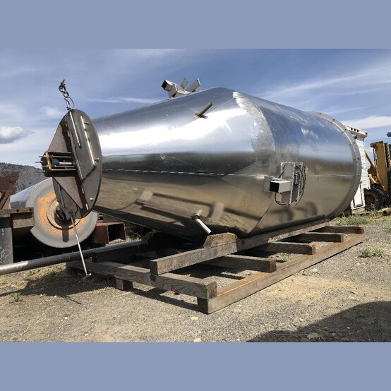 Stainless Steel Weigh Silo, 66" diameter x 88" long, 9" mixing auger, 56" cone, 22" flanged discharge, (3)