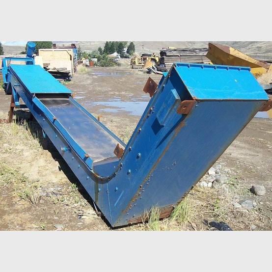 22" wide x 23' long Storch #6224-ES735, Magnetics Slide Conveyor, 3' horizontal, 16' 3" incline @ 60°, 1.5