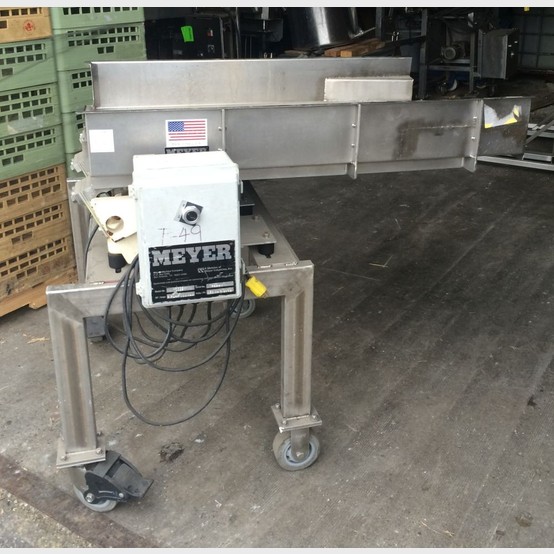 30" x 43" Meyer #VFC-001-CHSP, Vibrating Conveyor, Stainless Steel, 6" deep, 120 Volt, 1PH