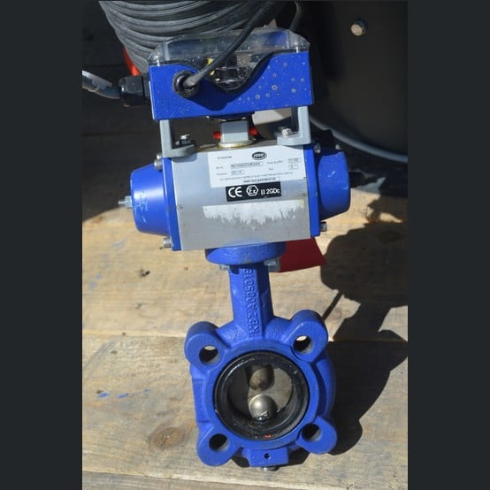 Festo #RD70060050R0000, Actuator, 2" center line butterfly valve, 100 psi, 24 VDC, 2015, (3 available)