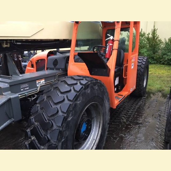 12,000 lb. JLG #G12-55A, Telehandler, 55' max. lift height, swing carriage, new foam tires, (2) new lift