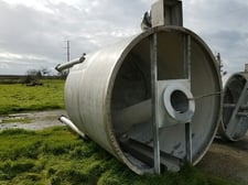 4400 gallon Waste water recuperation tank, 304 Stainless Steel, 99" dia. x 98" straight side, flat top / cone