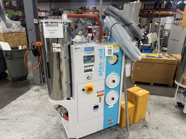 Matsui #MJ3-25U, 30 lb./hr. material dryer, with 55 lb. hopper, automatic tuning microprocessor Control, new