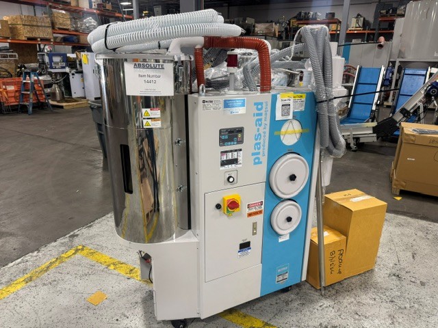 Matsui #MJ3-50U, 60 lb./hr. material dryer, with 110 lb. hopper, automatic tuning microprocessor Control