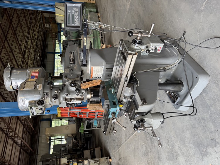 Bridgeport #Series-I, vertical mill, 9" x48" T-slotted table, 2 HP, R-8 spindle, 2-Axis AcuRite digital read