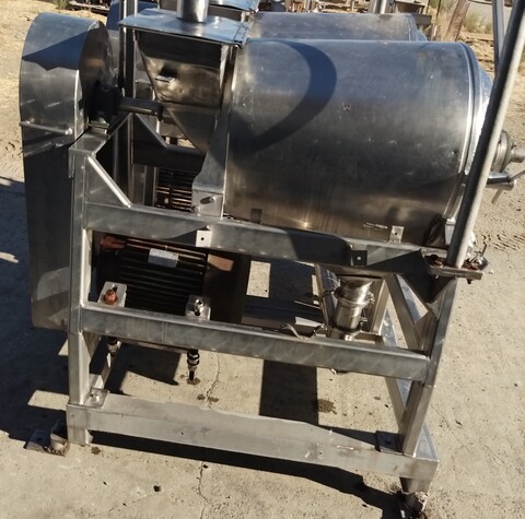 Langsenkamp, Stainless Steel Paddle Pulper / Finisher, 16"-24" diameter x 30" L chamber, 20" x 10" top feed