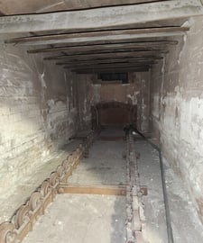 42" width x 30" H x 96" D Eclipse box draw, 1250&deg;F, gas fired, roller rail