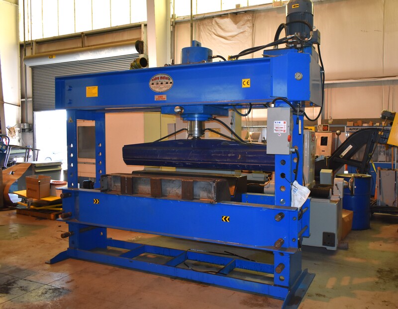 250 Ton, Hidro Metal #250T, traveling head H-framne hydrauolic shop press with press brake die adjustable