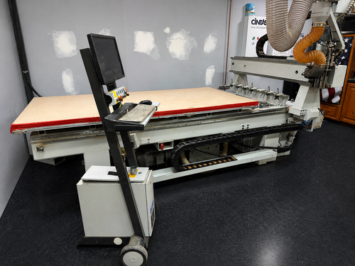 Biesse #Rover-B-FT-1224, CNC router, 48" x96" tbl., 18 HP, 24,000 RPM, (2) Becker vacuum pumps, 2016