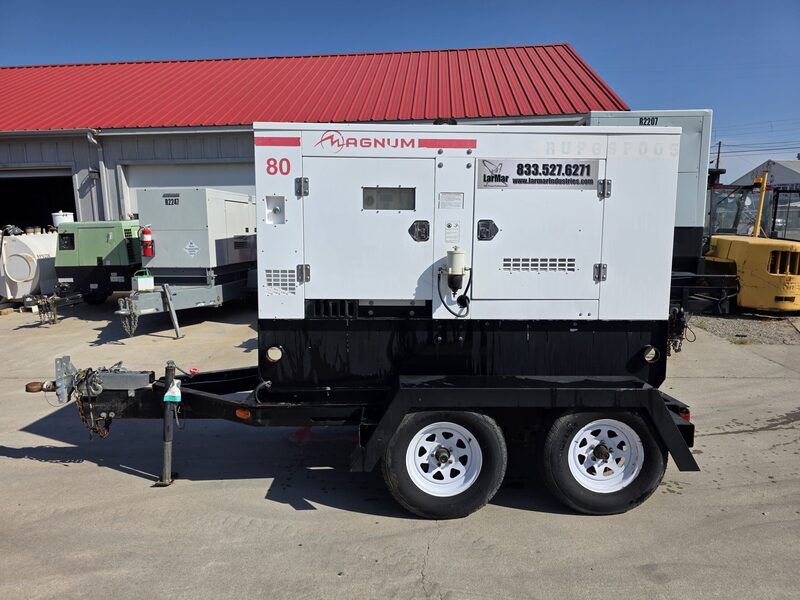 64 KW Magnum #MMG80, portable diesel generator set, 80 KVA