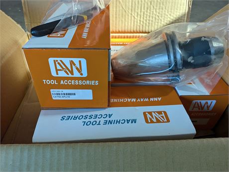 Annway Caterpillar 50 tool holders, ER collet chucks, end mill & morse taper holders, drill chuck holders